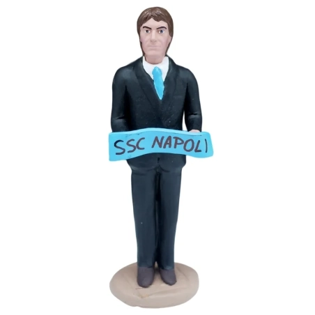 Statuetta Conte allenatore Napoli con sciarpa 17 cm