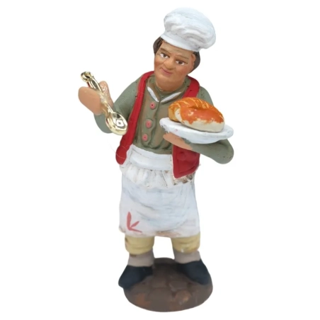 Pasticciere napoletano in terracotta 10 cm