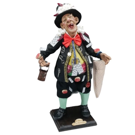 Gobbo napoletano scio scio con occhi in vetro 35 cm