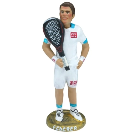 Statuetta Roger Federer in terracotta 17 cm