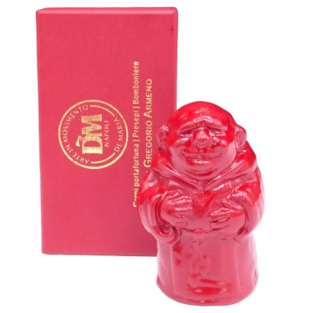Statuina O' Munaciello classico rosso stilizzato 10 cm