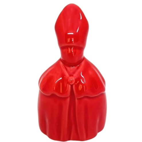 Busto di San Gennaro rosso in ceramica 12 cm