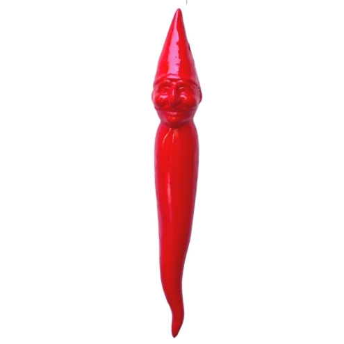 Pulcicorno rosso in ceramica da appendere 40 cm