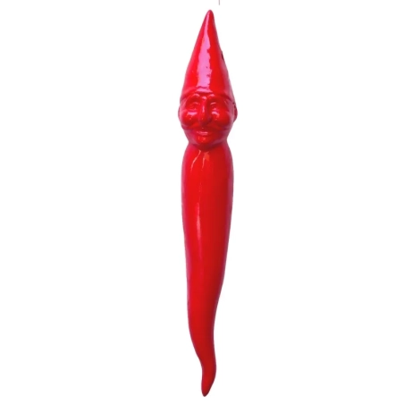 Pulcicorno rosso in ceramica da appendere 40 cm
