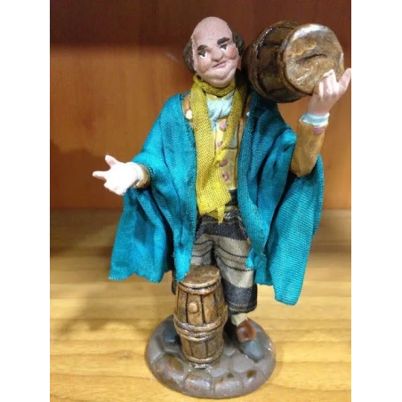 uomo con botti in terracotta presepe san gregorio armeno