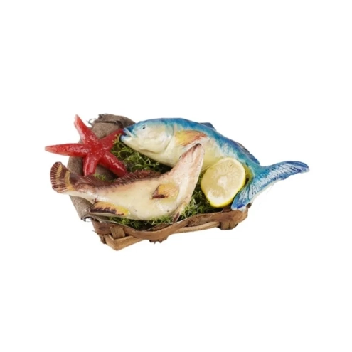 Cestino con pesce in cera per pastori da 18 a 25 cm
