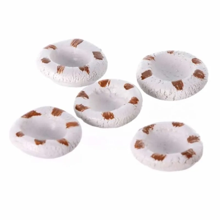 set da 5 piatti in terracotta dipinti a mano