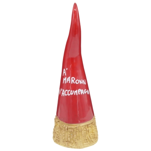 Corno in ceramica da 25 cm con scritta personalizzata
