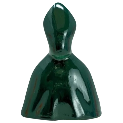Busto San Gennaro verde petrolio in ceramica 12 cm