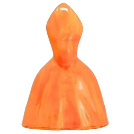 Busto San Gennaro arancione in ceramica 12 cm