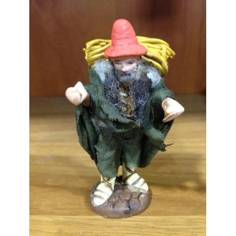 Pastore presepe Boscaiolo vestito in stoffa | Pastori napoletani