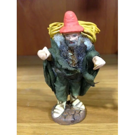 Pastore presepe Boscaiolo vestito in stoffa | Pastori napoletani