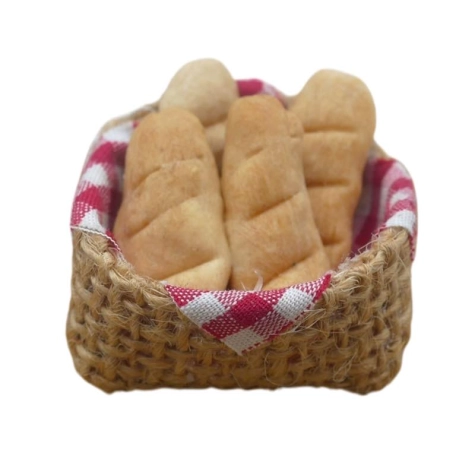 Cesto con pane fresco per pastori da 7 a 12 cm