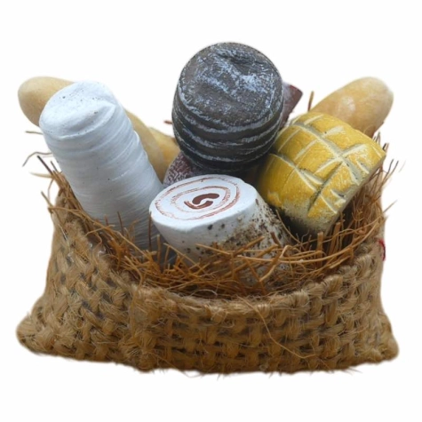 Cesto con formaggio fresco per pastori da 7 a 15 cm
