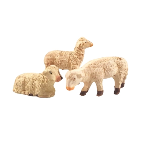Set da 3 pecore in terracotta 10 cm