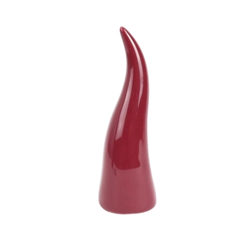 Corno portafortuna rosso ceramica da tavolo 8 o 13 cm| Cornetto napoletano