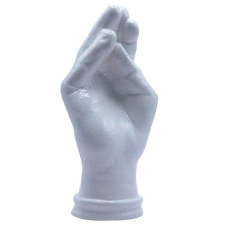 Mano bianca " Ma che vuoi" in ceramica 12 cm