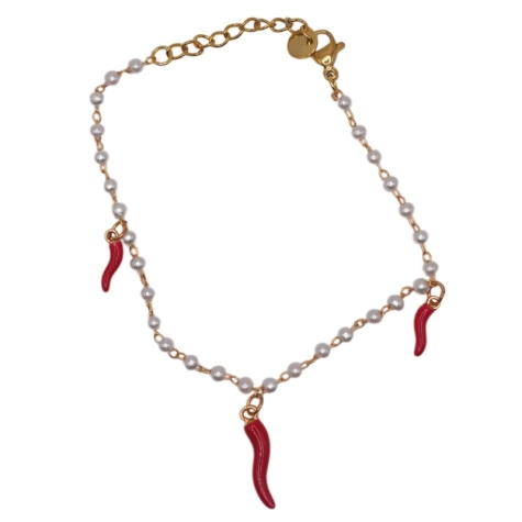Bracciale luxury con corni portafortuna