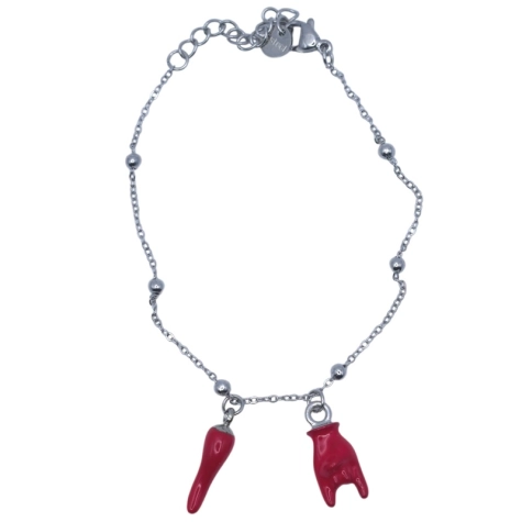 Bracciale con corno e corna