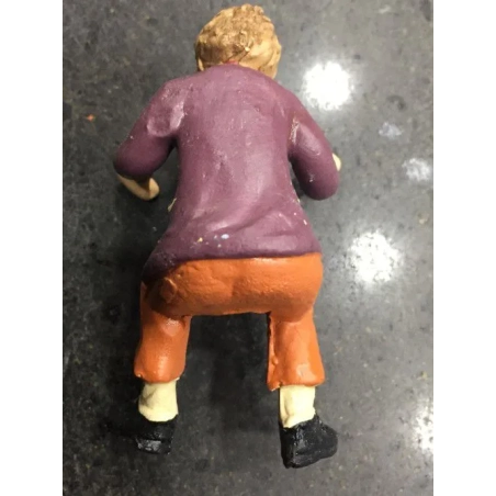 Uomo da sedere su sedia pastore terracotta 10 cm | Pastore per presepe | Vendita online