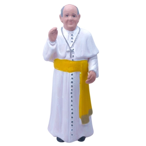 Statuetta Papa Francesco in terracotta 18 cm