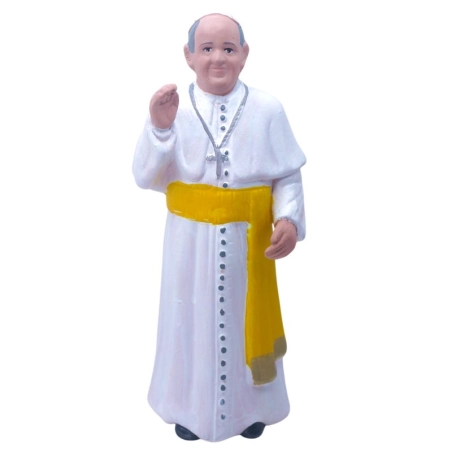 Statuetta Papa Francesco in terracotta 18 cm