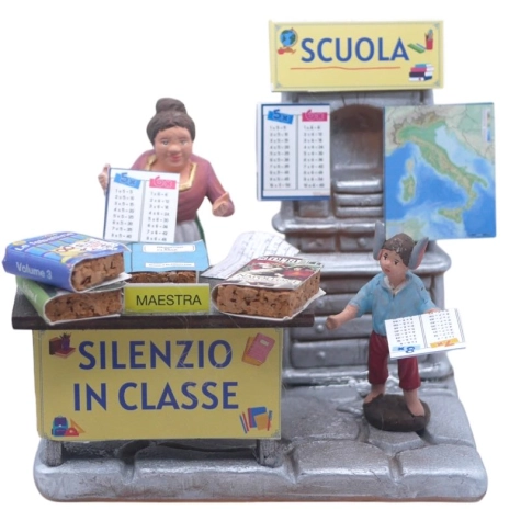 Scenografia della maestra a scuola 10 cm