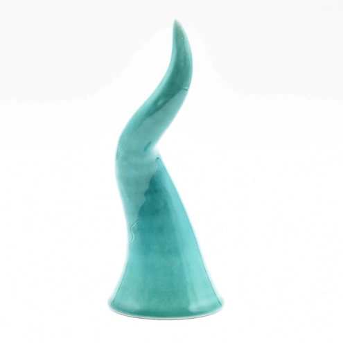 Corno ceramica Tiffany da tavolo 15 cm | cornetti rossi | corni