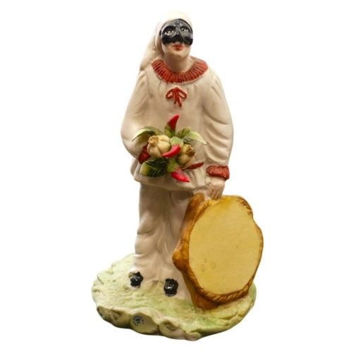 Pulcinella in Porcellana di Capodimonte 15 cm