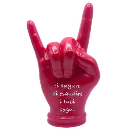 Corna rossa personalizzata da 16 cm in scatola regalo