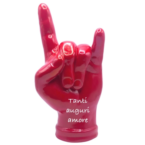 Corna rossa personalizzata da 21 cm in scatola regalo