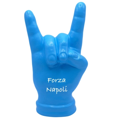 Corna azzurra Forza Napoli da 12 cm in scatola regalo