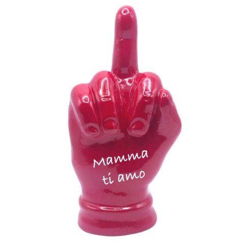 Dito medio personalizzato da 12 cm in scatola regalo