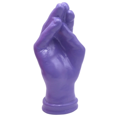 Mano viola " Ma che vuoi" in ceramica 12 cm