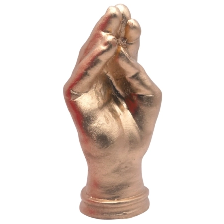 Mano oro " Ma che vuoi" in ceramica 12 cm