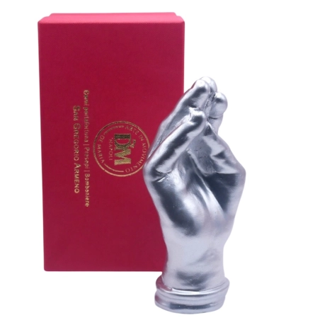 Mano Portafortuna argento 12 cm | Corno portafortuna | Souvenir Napoli