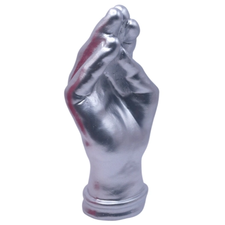Mano argento " Ma che vuoi" in ceramica 12 cm