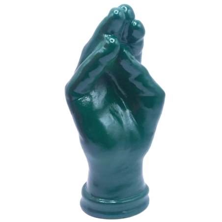 Mano verde petrolio " Ma che vuoi" in ceramica 12 cm