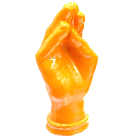 Mano giallo vintage " Ma che vuoi" in ceramica 12 cm