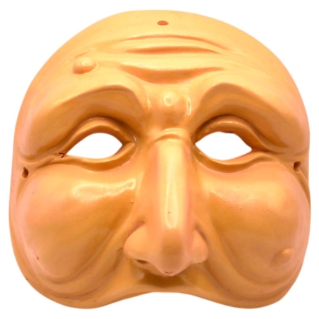Maschera di Pulcinella beige 15 cm