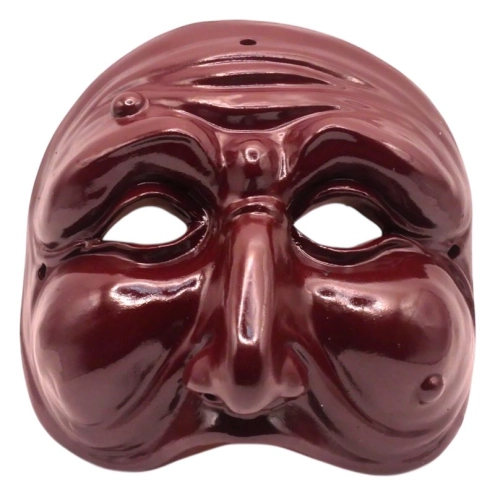 Maschera di Pulcinella amaranto 15 cm