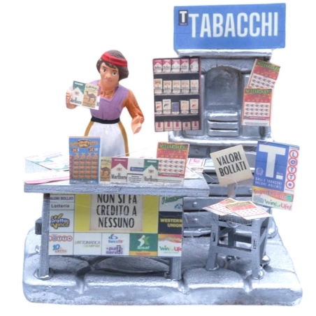 Tabacchi con statuina donna 10 cm