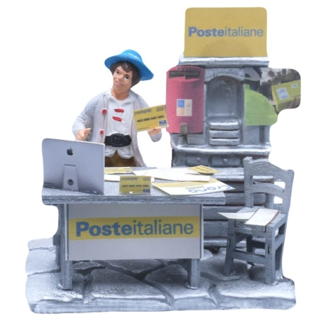 Poste con statuina uomo 10 cm