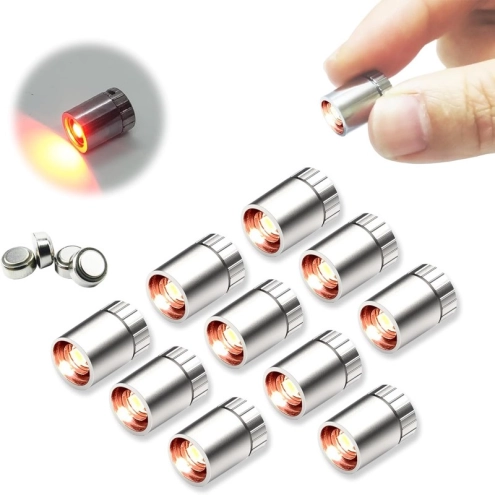 Mini luce rosso fuoco a pila per Presepi