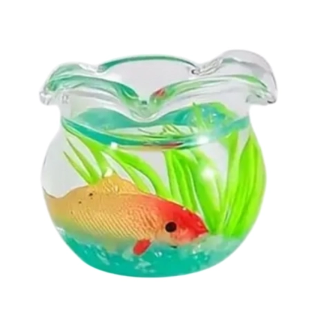 Acquario in miniatura con pesce per pastori da 7 a 15 cm