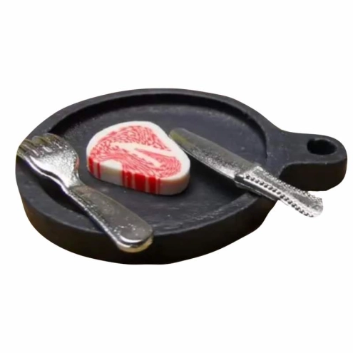 Carne in padella con posate per pastori da 7 a 12 cm