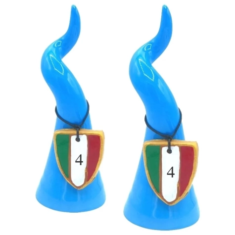 Corno in ceramica Napoli Scudetto 15 o 20 cm