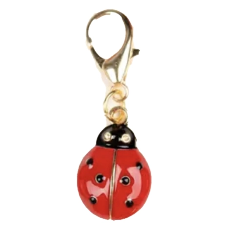 Portachiavi coccinella portafortuna 6 cm