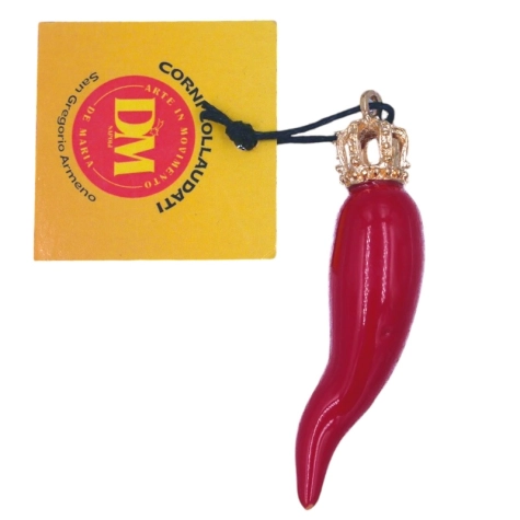 Corno reale rosso in ceramica 8 cm
