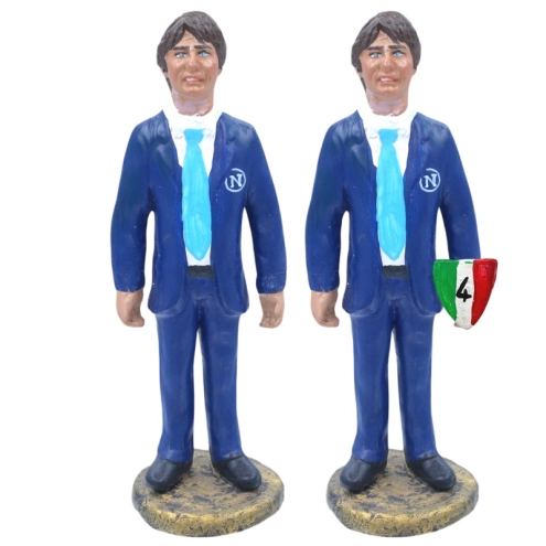Statuetta Conte allenatore Napoli in terracotta 17 cm